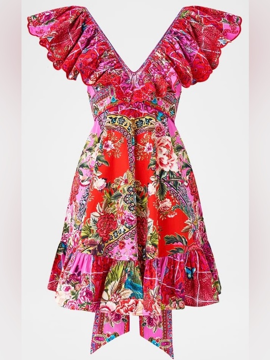 Camilla Dresses & Skirts - Camilla Heirloom Empire Frill-Neck Mini Dress
